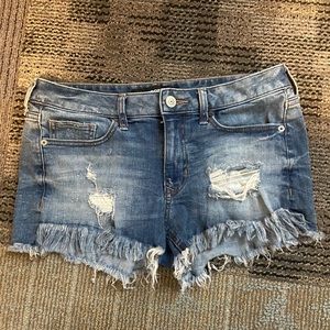 Express Frayed/Distressed Jean Short